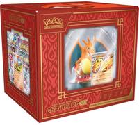 Pokémon TCG: colección Super Premium Charizard-ex (Tres Cartas promocionales holográficas, una Figura con Expositor de una Tarjeta y 10 Sobres de expansión)