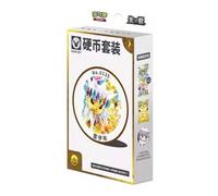 Pokemon TCG CSV9.5C Terastal Gathering Coin Set, 1 sobre Booster, 1 Carta Foil Promocional, 1 Moneda Coleccionable, Eevee y Eeveelutions (Jolteon)
