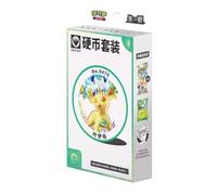 Pokemon TCG CSV9.5C Terastal Gathering Coin Set, 1 sobre Booster, 1 Carta Foil Promocional, 1 Moneda Coleccionable, Eevee y Eeveelutions (Leafeon)