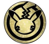 Pokemon TCG Jumbo Moneda PIKACHU 25 ANIVERSARIO [Luz de estrellas doradas], multicolor, 52 mm de diámetro