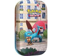 Pokémon TCG: Lumiose City Mini Tin: Salamence & Litleo (2 Paquetes de Refuerzo, 1 Tarjeta de Arte y 1 Hoja de calcomanías)