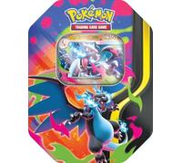 Pokémon TCG: Mega Charizard Tin - Mega Charizard X ex (4 potenciadores y 1 Tarjeta Promocional de Aluminio)