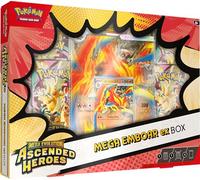 Pokémon TCG: Mega Evolution-Ascended Heroes Mega Emboar ex Box (1 Tarjeta Promocional de Aluminio, 1 Tarjeta lenticular de Gran tamaño y 4 Paquetes de Refuerzo)