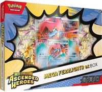 Pokémon TCG: Mega Evolution-Ascended Heroes Mega Feraligatr ex Box (1 Tarjeta Promocional de Aluminio, 1 Tarjeta lenticular de Gran tamaño y 4 Paquetes de Refuerzo)