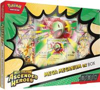 Pokémon TCG: Mega Evolution-Ascended Heroes Mega Meganium ex Box (1 Tarjeta Promocional de Aluminio, 1 Tarjeta lenticular de Gran tamaño y 4 Paquetes de Refuerzo)