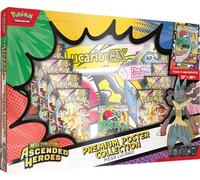 Pokémon TCG: Mega Evolution-Ascended Heroes Premium Poster Collection-Mega Lucario (1 tarjeta promocional de aluminio, 1 póster de doble cara y 10 paquetes de refuerzo)