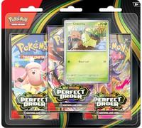 Pokémon TCG: Mega Evolution, Paquete Triple de Pedido (1 Tarjeta Promocional de Aluminio y 3 Paquetes de Refuerzo)