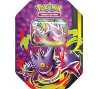 Pokémon TCG: Mega Moonlit Tin - Mega Gengar ex (4 potenciadores y 1 tarjeta promocional de aluminio)