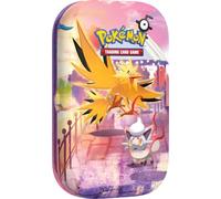 Pokémon TCG: Mini Lata de 30th Celebration - Zapdos (1 calcomanía, 1 Tarjeta de Imagen y 2 Paquetes de Refuerzo)