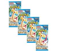 Pokemon TCG Paradise Dragona Booster Packs x4 | Tarjetas Pokémon japonesas | Paquetes de refuerzo Pokémon japoneses | Chispas surgentes escarlata y violeta | Titán autenticado