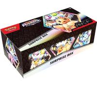 Pokémon TCG: Scarlet & Violet - Caja Sorpresa de evoluciones prismáticas (4 Paquetes de Refuerzo y 1 Tarjeta Promocional de Aluminio)