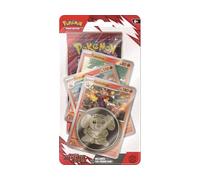 Pokemon TCG Scarlet & Violet Destined Rivals Premium Checklane Booster Pack con moneda y 3 tarjetas promocionales (1 paquete)