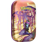 Pokémon TCG: Scarlet & Violet - Mini Lata de fábula Envuelta - Munkidori (2 Paquetes de Refuerzo y 1 Hoja de calcomanías)