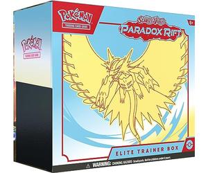 Pokémon TCG: Scarlet & Violet-Paradox Rift Elite Trainer Box - Roaring Moon (9 Paquetes de Refuerzo, 1 Tarjeta de Aluminio de Arte Completo y Accesorios Premium)