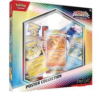 Pokémon TCG: Scarlet & Violet-Prismatic Evolutions Poster Collection (3 Paquetes de Refuerzo y 3 Tarjetas promocionales de Aluminio)