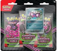 Pokémon TCG: Scarlet & Violet Shrouded Fable Three-Booster Blister Pecharunt Paquete de 3, Multicolor (820650859991)