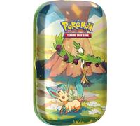 Pokémon TCG: Vibrante Paldea Mini Lata - Arboliva & Leafeon (2 Paquetes de Refuerzo, 1 Hoja de calcomanías)