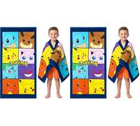 Pokémon Toalla Baño Niño Suave Pikachu Toalla Playa Niña Piscina Anime Toallas Baño 100% Algodon 140x70cm Viajes Accesorios (Paquete de 2)