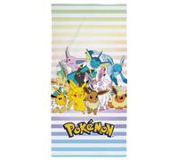 Halantex POKEMON PIKACHU y PERSONAJES - Toalla de playa y baño - 100% algodón - Dimensiones: 70 x 140 cm - POK-1048T