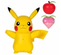 Pokémon Train and Play Deluxe Pikachu - Figura de Pikachu de 4.5 Pulgadas con Luces, Sonidos y extremidades móviles más Accesorios interactivos