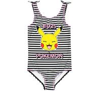 Pokémon Traje de baño niñas Pikachu Traje de baño Blanco y Negro niños 4-5 años