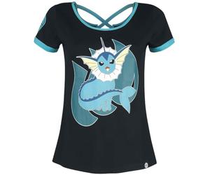 Pokémon Vaporeon Mujer Camiseta Negro M 100% algodón Regular