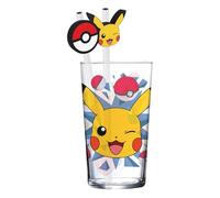 Pokémon Vaso de cristal con pajitas Pikachu 485 ml