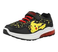 Pokémon Zapatillas negras claras en relieve con estampado Pikachu y tacón iluminado para niños, Black, 33 EU