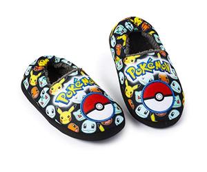 Pokémon Zapatillas Niño Estar por Casa, Pikachu Pantuflas Invierno Suaves con Suela Antideslizante, Regalo Anime para Gamer(Multicolor, 37 EU)