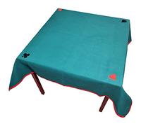 Poker Bridge Gaming Table Cloth 47 X 47'' Square Casino Card Nights Green Machine Washable Embroidered by JYW Global