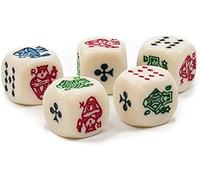 POKER CHIP SHOP Dados de póquer de 10 piezas, Octaédricos, Crema, Plástico