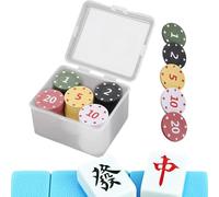 Poker Chips with Numbers - Professional Tokens for Play | Weighted Clay Composite Chips with Printed Values, Organized Set for Family Card Nights Game Rooms 1.38 in