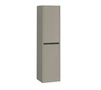 Poker Columna de Baño Suspendida con 1 Puerta | Armario Alto Baño Colgante Color 140cm de Alto x 34,9cm de Ancho x 32cm de Fondo | Moka Mate