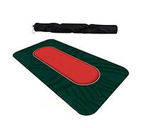 Poker Felt Table Cover Tabletop Casino Felt Portable Rubber Poker Mat, Professional Poker Mat, Non-Slip and Folding Poker Card Tabletop Layout for Playing Cards, Poker Games, Blackjack, Casino Use