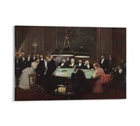 Póker Game Casino Vintage Dark Wall Art Paintings Canvas Prints Poster Artwork for Living Bedroom Bathroom Office Home Decor 16x24inch (40x60cm)