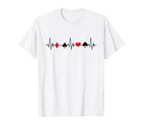 Poker Heartbeat EKG Player Casino Lucky Gambling Casino Camiseta