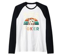Poker Jugador Juego de Cartas Amante Poker Entusiasta Traje Camiseta Manga Raglan
