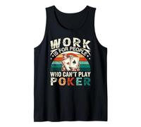 Poker Jugador Juego de Cartas Amante Poker Entusiasta Traje Camiseta sin Mangas