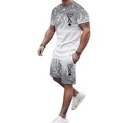 Poker K Camiseta y Pantalón Corto de Mujer/Hombre Impresión 3D Conjunto de 2 Conjuntos de Chándal de Verano Ropa de Calle