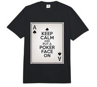 Poker Mantenga la Calma y ponga una Cara de póquer en el Jugador Comfort Colors Adult Heavyweight T-Shirt