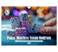 Poker Masters Texas Hold'em (Wandkalender 2027 DIN A4 quer), CALVENDO Monatskale