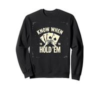 Poker para Hombres: Saber cuándo tenerlos cotización de Estrategia Sudadera, Unisex para Adultos, Negro, L
