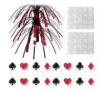 Poker Party Decorations, Classic Playing Card Ornaments, Fun Style Decor with Compact Design, 11.81x7.87inches Table Accessories, Game Night Supplies for Birthday Restaurant Bar Home