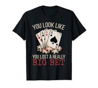 Poker Player Card Casino Vintage Jugador de Cartas Divertida Camiseta