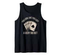 Poker Player Card Casino Vintage Jugador de Cartas Divertida Camiseta sin Mangas