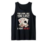 Poker Player Card Casino Vintage Jugador de Cartas Divertida Camiseta sin Mangas