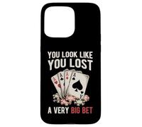 Poker Player Card Casino Vintage Jugador de Cartas Divertida Carcasa para iPhone 15 Pro MAX