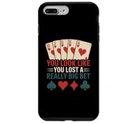 Poker Player Card Casino Vintage Jugador de Cartas Divertida Carcasa para iPhone 7 Plus/8 Plus