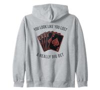 Poker Player Card Casino Vintage Jugador de Cartas Divertida Sudadera con Capucha