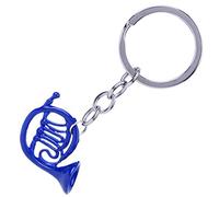 Pokerty Llavero de Cuerno Azul, Llavero Mini Llavero Bolso de Forma de Cuerno francés Llavero Encanto Colgante Regalo de joyería(5 * 5 * 3cm-Azul)